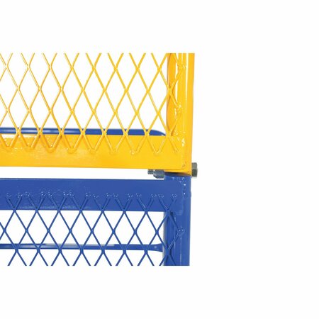 Vestil Blue/Yellow Steel Work Platform with Double Door Entry 36" x 48" WP-3648-DD